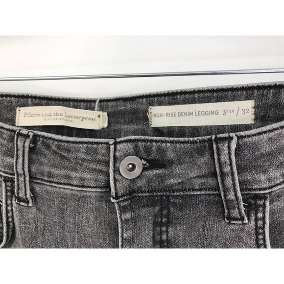 Anthropologie Pilcro and the Letterpress High Rise Denim Jegging Faded Black 32 - Picture 4 of 7